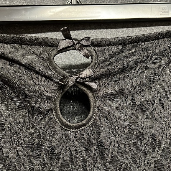 NEW - Lucy In the Sky Lace Cutout Strapless Maxi Dress in Black - Size Small - Picture 10 of 11